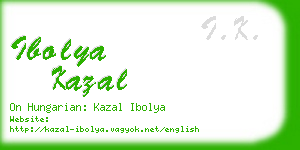ibolya kazal business card